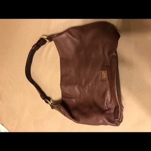 Large hobo dark brown purse